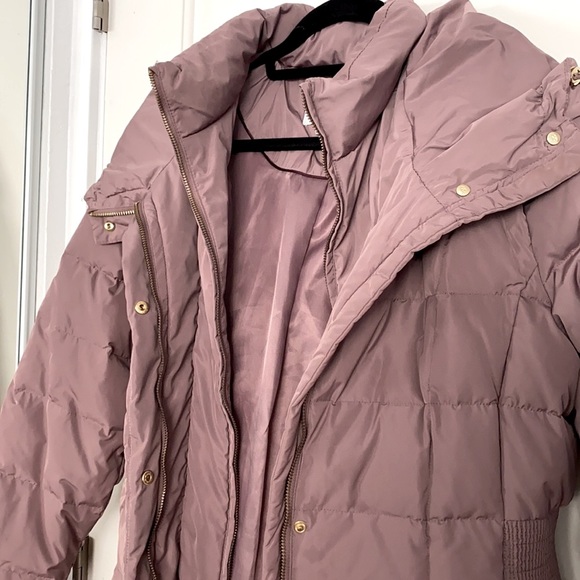 Cole Haan Hooded Down & Feather Jacket in Dusty Rose/Mauve - Size XL - Picture 5 of 6